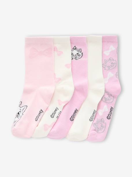 Lot de 5 paires de chaussettes fille Disney Animals Marie les Aristochats Assorties 2 - vertbaudet enfant 