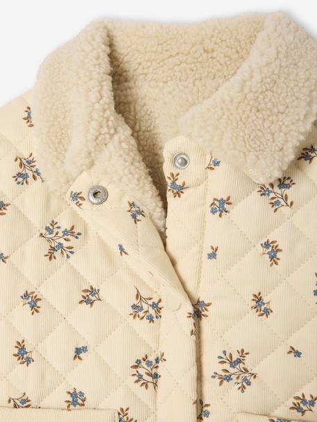 Veste matelassée bébé en velours imprimé vanille 3 - vertbaudet enfant 