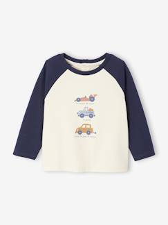 -T-shirt bébé manches longues avec imprimé placé devant