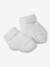 Ensemble naissance bonnet, moufles et chaussons et son pochon personnalisable beige chiné+blanc 11 - vertbaudet enfant 