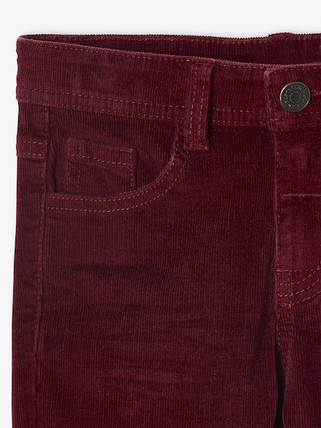 Pantalon slim velours garçon bordeaux+CAMEL 7 - vertbaudet enfant 