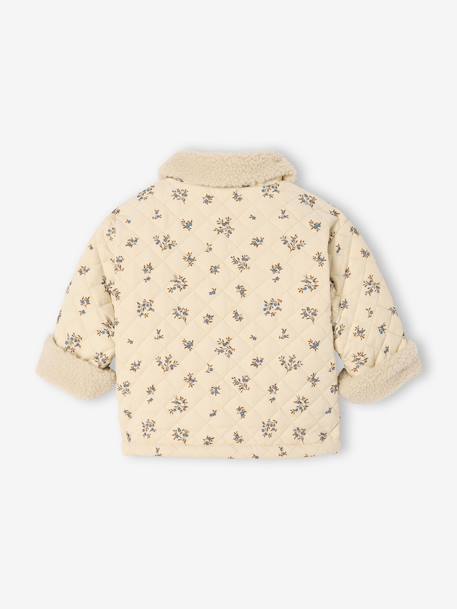 Veste matelassée bébé en velours imprimé vanille 2 - vertbaudet enfant 