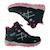 Bottines de marche synthétique samaris iii Bleu marine / rose fluo+Noir / gris clair 6 - vertbaudet enfant 