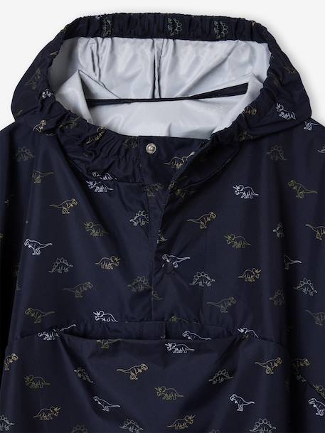 Cape de pluie à capuche garçon imprimé dinosaures indigo 2 - vertbaudet enfant 
