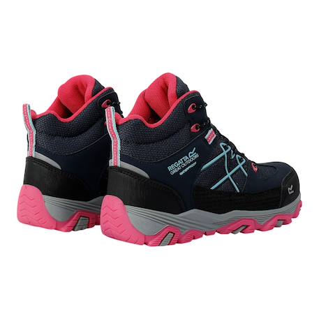 Bottines de marche synthétique samaris iii Bleu marine / rose fluo+Noir / gris clair 2 - vertbaudet enfant 