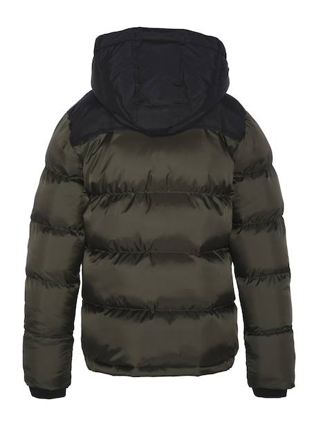 Doudoune garçon à capuche Bleu marine+Kaki+Noir 4 - vertbaudet enfant 