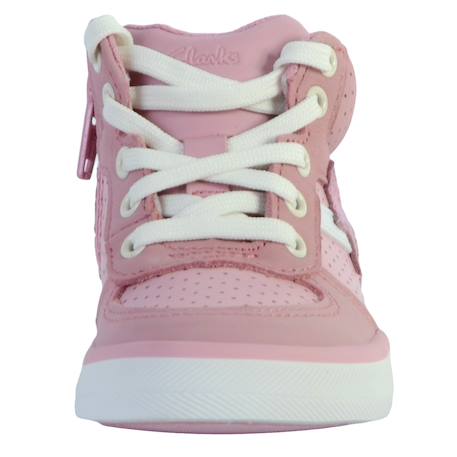 Baskets basses  à lacets  velours Rose 4 - vertbaudet enfant 