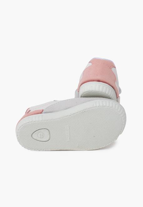 Baskets souples minimalistes talon coloré Rose 3 - vertbaudet enfant 