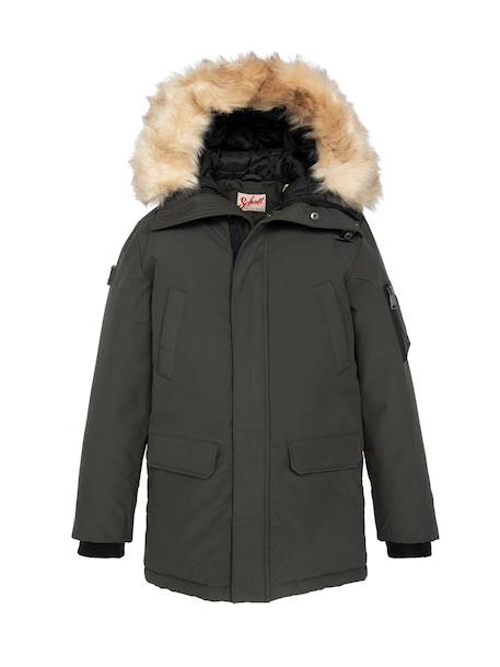 Parka à capuche Kaki+Marine 1 - vertbaudet enfant 