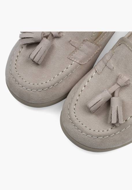 Mocassins pompons serratex Beige+Bleu marine 6 - vertbaudet enfant 