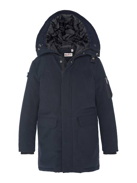 Parka à capuche Kaki+Marine 7 - vertbaudet enfant 