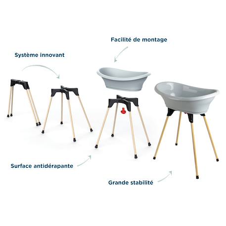 Pack bain vasco 7 en 1 gris charme Gris 4 - vertbaudet enfant 