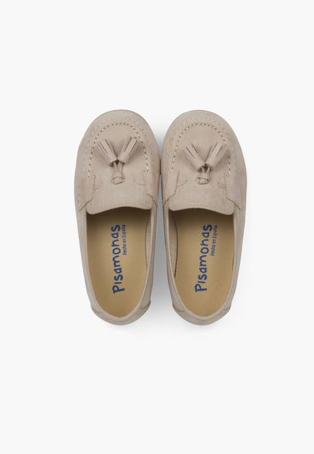 Mocassins pompons serratex Beige+Bleu marine 5 - vertbaudet enfant 
