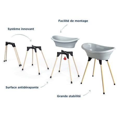 Pack bain vasco 9 en 1 gris charme Gris 3 - vertbaudet enfant 