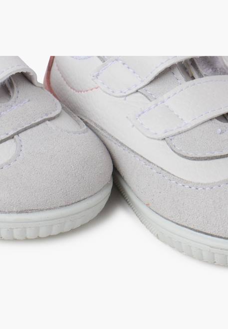 Baskets souples minimalistes talon coloré Rose 6 - vertbaudet enfant 