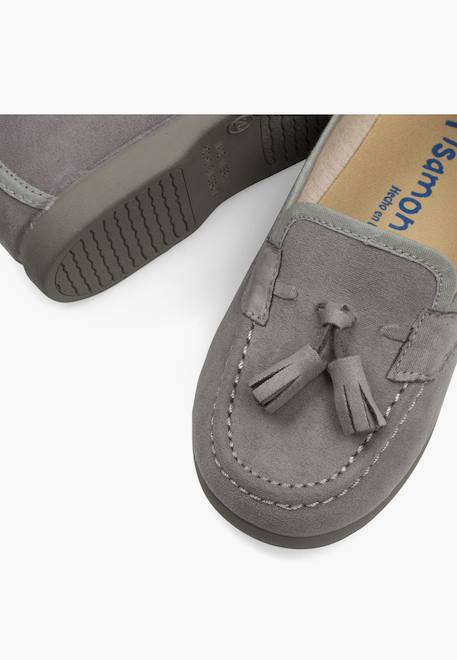 Mocassins pompons serratex Beige+Bleu marine+Gris perle 18 - vertbaudet enfant 