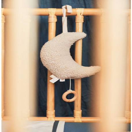 Coussin musical à suspendre lune nougat Blanc crème 2 - vertbaudet enfant 