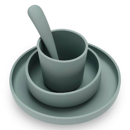 Coffret repas en silicone Nougat+Vert 6 - vertbaudet enfant 