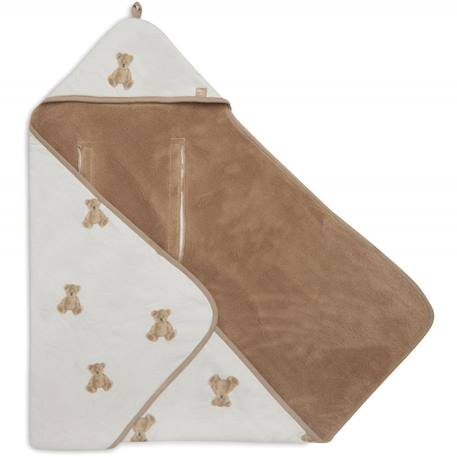 Couverture nomade enveloppante teddy bear Blanc, marron clair 1 - vertbaudet enfant 