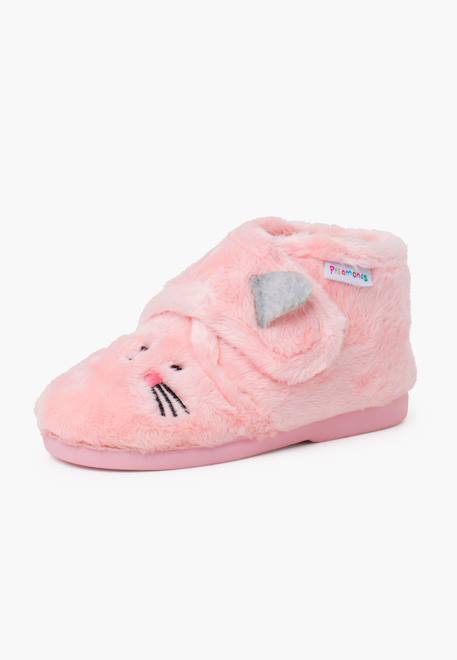 Chaussons animaux peluche Rose 2 - vertbaudet enfant 