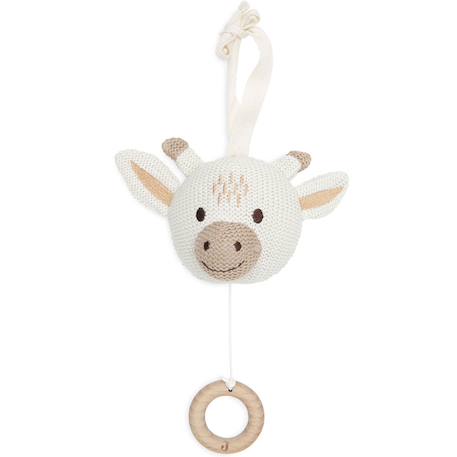 Peluche musicale Blanc, marron 1 - vertbaudet enfant 