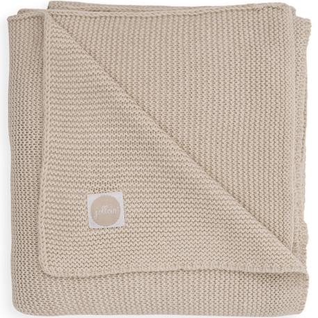 Couverture bébé en coton basic knit nougat (75 x 100 cm) Beige+Rose 1 - vertbaudet enfant 