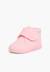 Chaussons en velours côtelé à scratch Rose 2 - vertbaudet enfant 