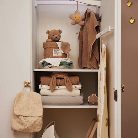 Panier de toilette boucle naturel (14 x 18 cm) Ecru+Marron 10 - vertbaudet enfant 