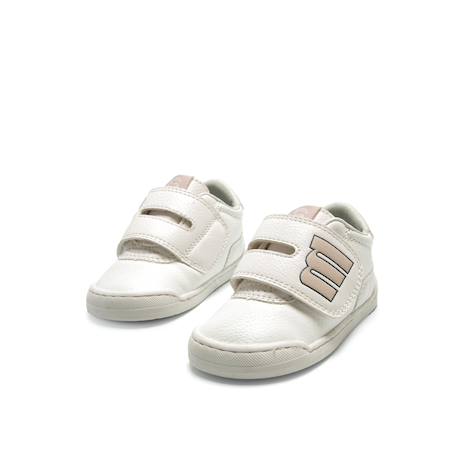 Sneakers fille fermeture adhésive barefoot Blanc-rose clair+Rose-nude 2 - vertbaudet enfant 