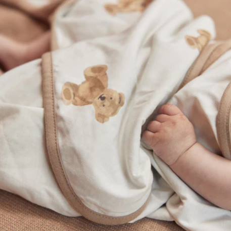 Cape de bain ours teddy bear (75 x 75 cm) Blanc, marron clair 6 - vertbaudet enfant 