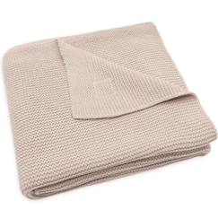 Puériculture-Chancelières, plaid-Couverture bébé en coton basic knit nougat (75 x 100 cm)