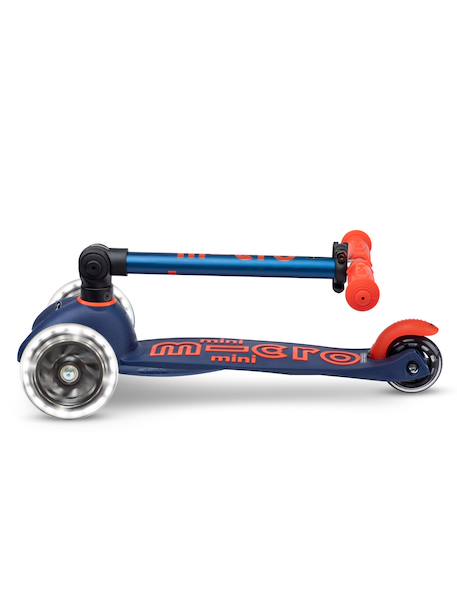 Trottinette 3 roues mini micro deluxe  pliable led Aqua+Bleu nuit+Rose 10 - vertbaudet enfant 