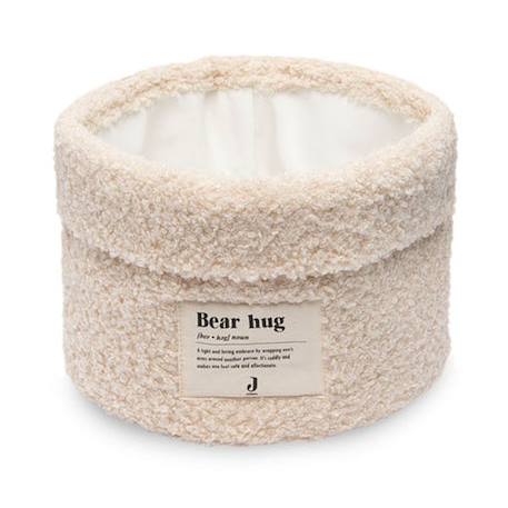 Panier de toilette boucle naturel (14 x 18 cm) Ecru+Marron 1 - vertbaudet enfant 