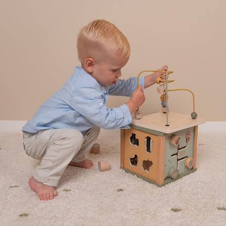 Cube d'activités en bois little farm Vert 6 - vertbaudet enfant 