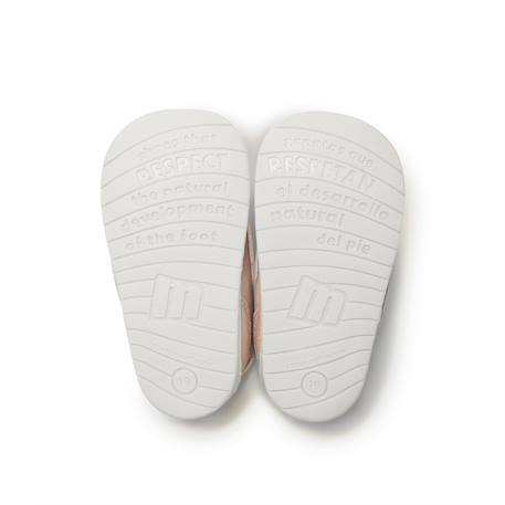 Sneakers fille fermeture adhésive barefoot Blanc – rose pastel+Rose-nude 10 - vertbaudet enfant 