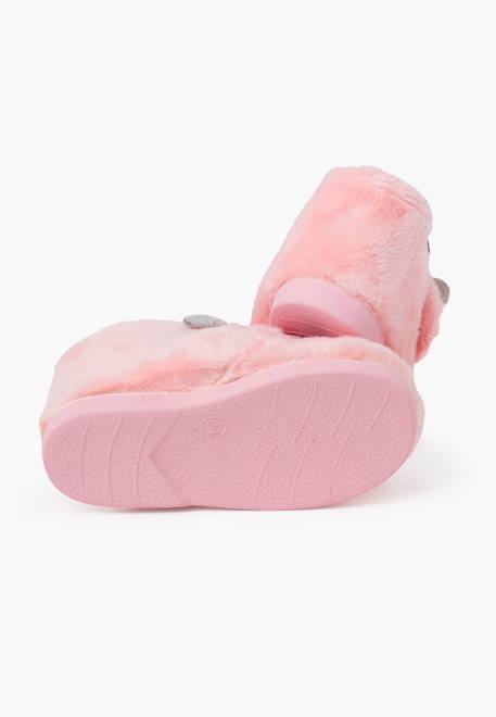 Chaussons animaux peluche Rose 3 - vertbaudet enfant 