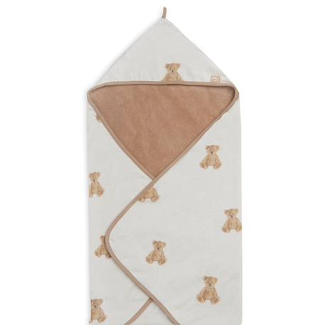 Cape de bain ours teddy bear (75 x 75 cm) Blanc, marron clair 1 - vertbaudet enfant 