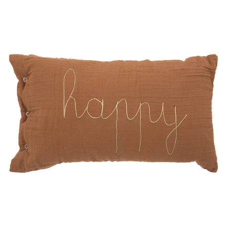 Coussin rectangulaire gaze de coton - Lili Blanc+Bleu gris+Marron+Rose antique+Rose clair+Vert 8 - vertbaudet enfant 