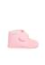 Chaussons en velours côtelé à scratch Rose 1 - vertbaudet enfant 