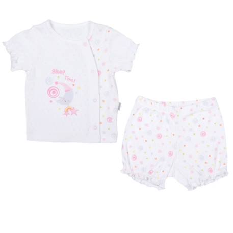Ensemble t-shirt et short bébé en coton bio dreams Rose 1 - vertbaudet enfant 