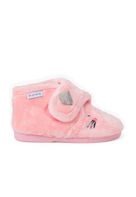 Chaussons animaux peluche Rose 1 - vertbaudet enfant 