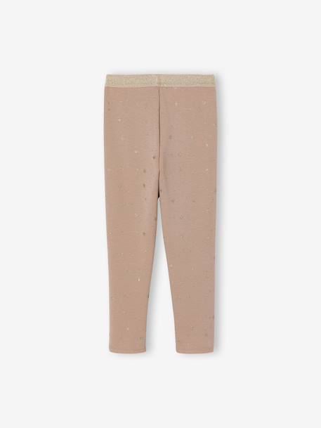 Legging fille doublé polaire imprimé étoiles brillantes moka 2 - vertbaudet enfant 