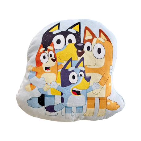 Coussin forme imprimé 100% polyester, bluey family Bleu 1 - vertbaudet enfant 