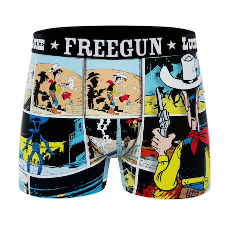 Lot de 4 boxers  lucky luke Jaune/noir/bleu 6 - vertbaudet enfant 
