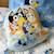 Coussin forme imprimé 100% polyester, bluey family Bleu 3 - vertbaudet enfant 