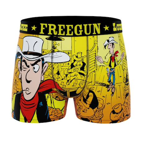 Lot de 4 boxers  lucky luke Jaune/noir/bleu 2 - vertbaudet enfant 