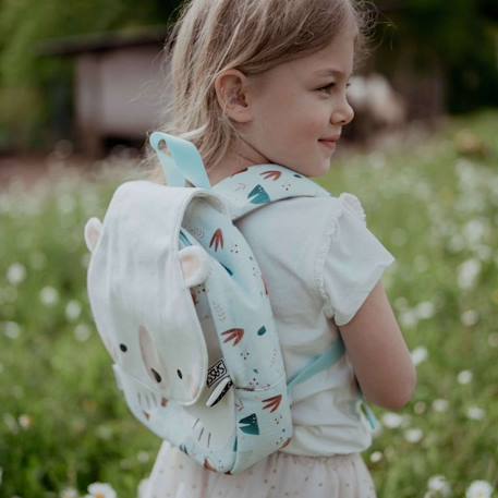 Sac à dos maternelle et crèche animaux Beige+Blanc+Rouge 9 - vertbaudet enfant 