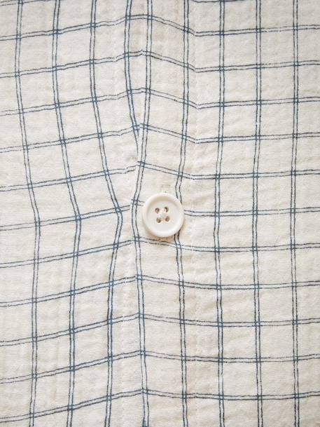 Housse de couette enfant gaze de coton 'carreaux' Bleu 4 - vertbaudet enfant 