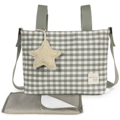 Sac à poussette crossbody caetana sand Beige+Vert 8 - vertbaudet enfant 
