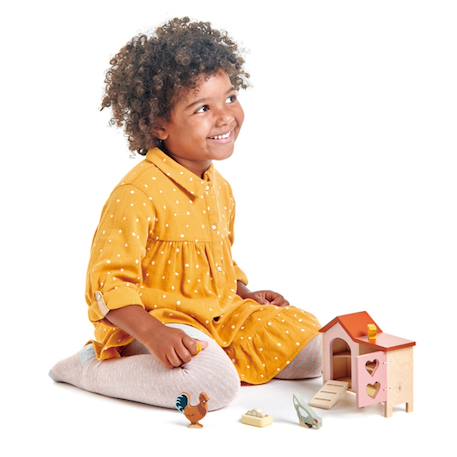 Poulailler en bois Rose, rouge, vert 2 - vertbaudet enfant 